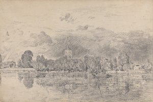 Fulham Kerk vanaf de Overkant van de Rivier